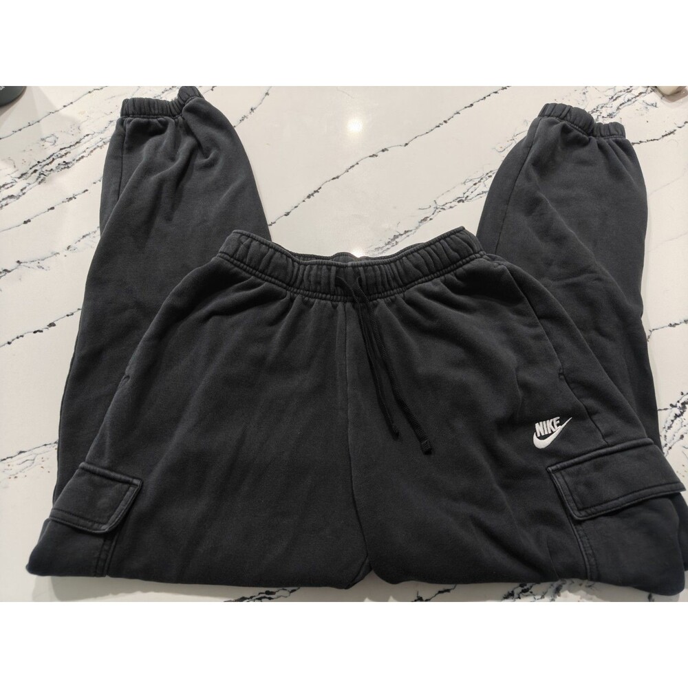 Nike Sportswear Cargo Sweatpants Fleece Joggers Small Black Men's Activewear